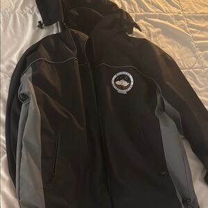 Hawaii Maunakea Outdoor Black and Gray Hooded Jacket